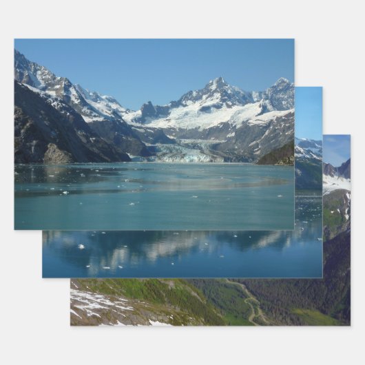 アラスカの氷河に潤される水域 ラッピングペーパーシート (セット)