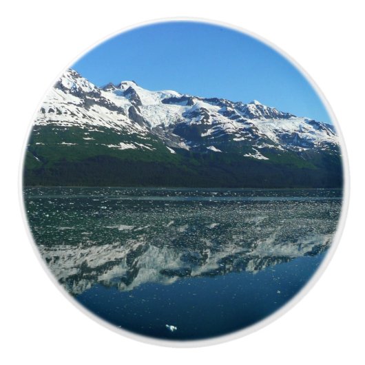 アラスカの海岸線 美しい自然写真 セラミックノブ (正面)