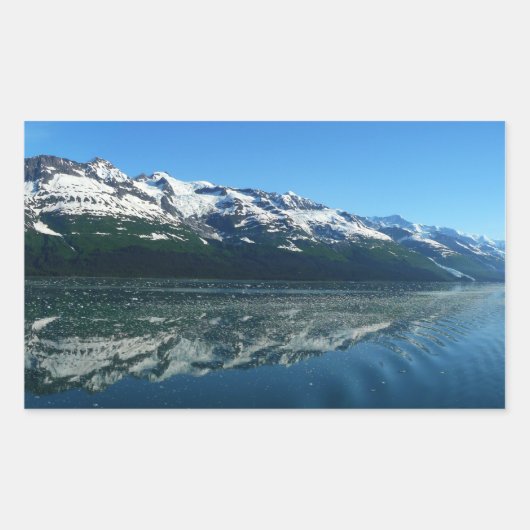 アラスカの海岸線 美しい自然写真 長方形シール (正面)