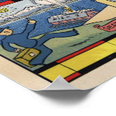 アラスカの温暖な地図 ポスター (角)