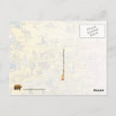 アラスカの温暖な地図 ポストカード (裏面)