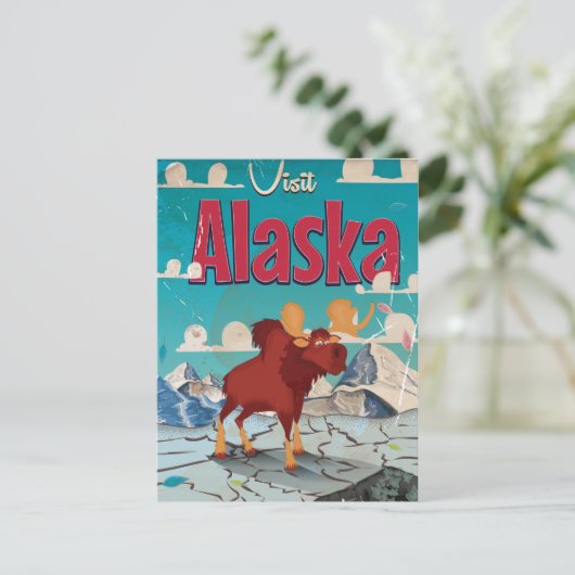 アラスカの漫画ヴィンテージのポスターを訪れる ポストカード (スタンド正面)