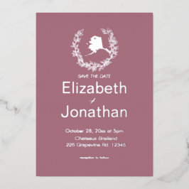 アラスカの目的地ウェディング 箔招待状