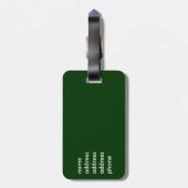 アラスカの看板のあるサンタクロース ラゲッジタグ (裏面縦)