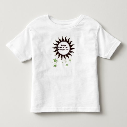 アラスカの真夜中の黒太陽 トドラーTシャツ (正面)