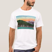 アラスカの眺めの最初入国港 Tシャツ (正面)