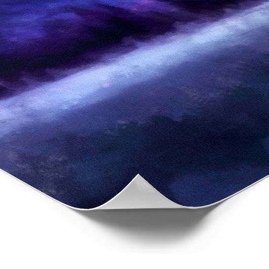 アラスカの紫の山 |横絵画景 ポスター (角)