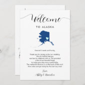 アラスカの結婚ウェルカムレターの旅程 (正面/裏面)