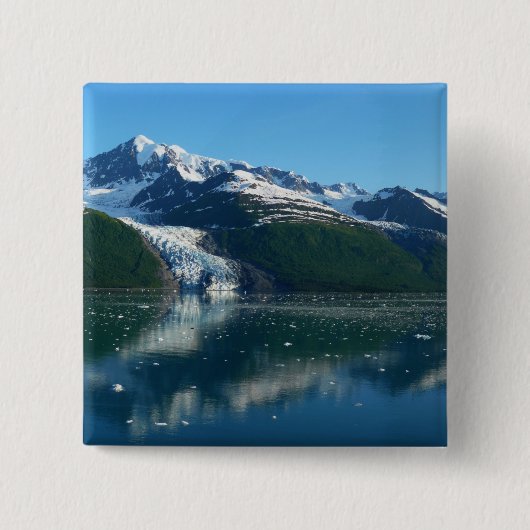 アラスカの美しい写真:カレッジ氷河湾 II 缶バッジ (正面)