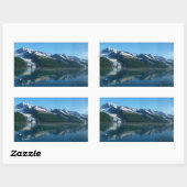 アラスカの美しい写真:カレッジ氷河湾 II 長方形シール (シート)