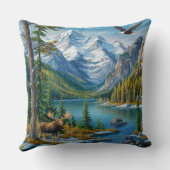 アラスカの自然美しい クッション (裏面)