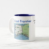 アラスカの記号及び地図 ツートーンマグカップ (正面左)