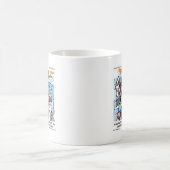 アラスカの贈り物とティおもしろいーの野生生物と政治 コーヒーマグカップ (中央)