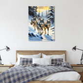 アラスカの野生のオオカミ キャンバスプリント (インサイチュ (寝室))