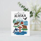 アラスカの野生動物の自然の記念品 ポストカード (スタンド正面)