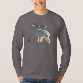 アラスカの野生動物 ホッキョクグマ ロングTシャツ Tシャツ