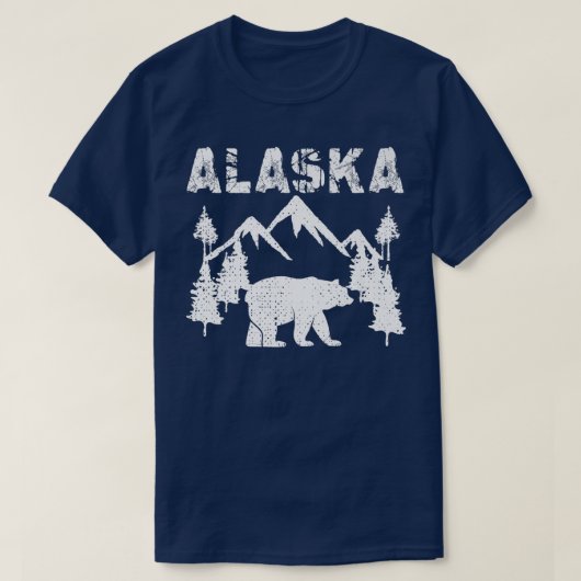 アラスカの雪に覆われた寒い山々 Tシャツ (デザイン正面)