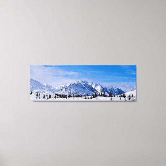 アラスカの雪山 キャンバスプリント (正面)