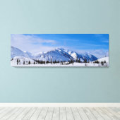 アラスカの雪山 キャンバスプリント (インサイチュ (ウッドフロア))