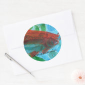 アラスカの魚のシール ラウンドシール (封筒)