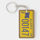 アラスカの1959年のヴィンテージのナンバープレートKeychain キーホルダー (正面)