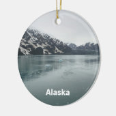 アラスカのHubbard Glacier Inside Passage Souvenir セラミックオーナメント (左)