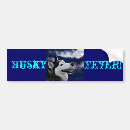アラスカのHuskys バンパーステッカー (正面)