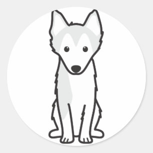 アラスカのKlee Kai犬の漫画 ラウンドシール