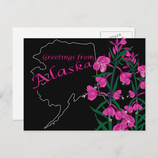 アラスカはがきからの挨拶 ポストカード (正面/裏面)