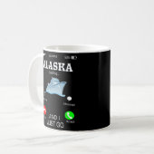 アラスカは休暇を呼んでいる コーヒーマグカップ (正面左)
