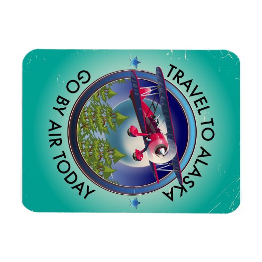 アラスカへの旅行 マグネット (横)