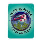 アラスカへの旅行 マグネット (縦)