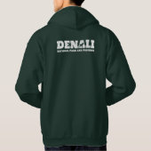 アラスカへようこそ。Denali – 白いロゴ パーカ (裏面)