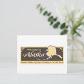 アラスカへようこそ – USA Road Sign ポストカード (スタンド正面)