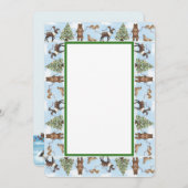 アラスカをテーマにしたホリデーカード 招待状 (正面/裏面)