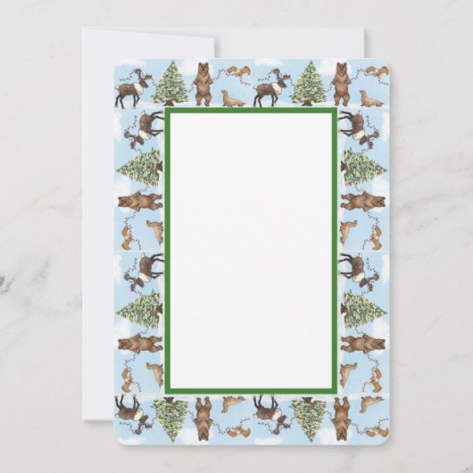 アラスカをテーマにしたホリデーカード 招待状 (正面)