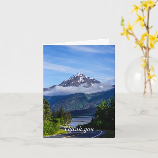 アラスカを通る道 カード (黄色い花)