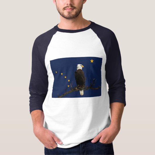 アラスカイーグル州旗 Tシャツ (正面)
