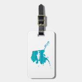 アラスカウェーブサーモン魚釣り ラゲッジタグ (正面縦)