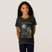 アラスカウルフとムーン Tシャツ (正面フル)