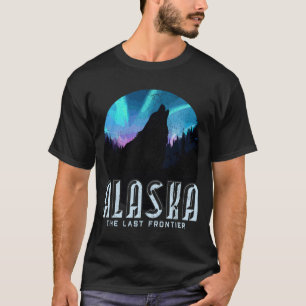 アラスカウルフザラストフロンティア自然 Tシャツ