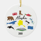 アラスカオーナメント セラミックオーナメント (正面)