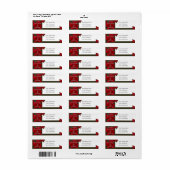 アラスカクリスマスポインセチア差出人住所ラベル ラベル (フルシート)