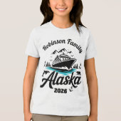 アラスカクルーズの旅の思い出 トライブレンドTシャツ (正面)