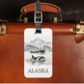 アラスカクルーズクルージングオルカウォーターカスタムカラー ラゲッジタグ