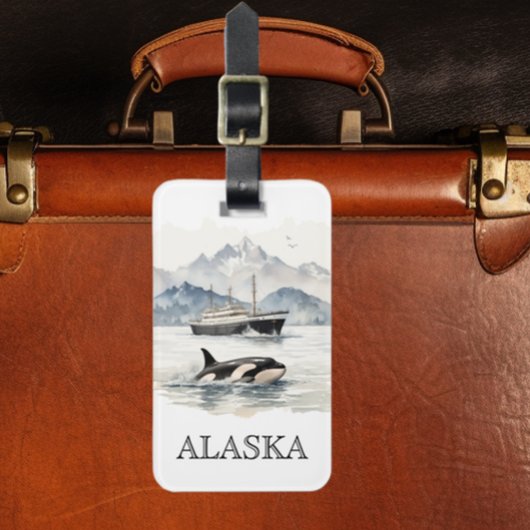 アラスカクルーズクルージングオルカウォーターカスタムカラー ラゲッジタグ