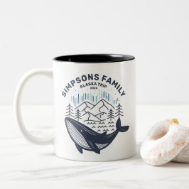 アラスカクルーズトリップカスタムファミリーマッチンググループ ツートーンマグカップ