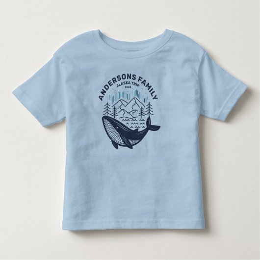アラスカクルーズトリップカスタムファミリーマッチンググループ トドラーTシャツ (正面)