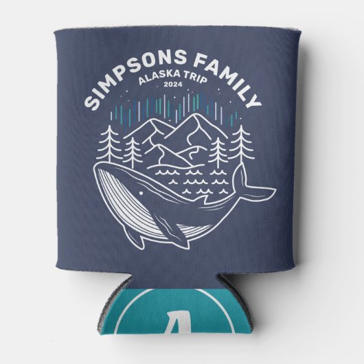 アラスカクルーズトリップカスタムファミリーマッチンググループ 缶クーラー (正面)