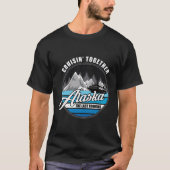 アラスカクルーズ土産家族旅行 Tシャツ (正面)